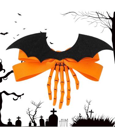 Bone Hair Clips Skeleton Hand Clips for Halloween | Portable Claws Skull Hand Hair Clip Hairpin for Women Children Fovolat Orange-1 Piece - Buy Online on GoSupps.com