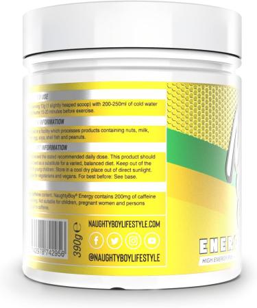 Naughty Boy High Energy Pre Workout Powder with Beta Alanine Citrulline & Caffeine Supplements for Men & Women Clinically dosed Energy Drink- 390g/30 Servings (Pineapple Crush) - Buy Online on GoSupps.com
