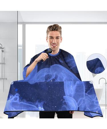 Waterproof Barber Cape - Blue Cheetah Haircut Bib for Men & Women | Unisex Hair Cutting Cape for Salon & Home Use - Buy Online on GoSupps.com
