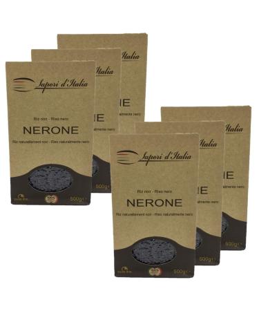 Sapori d'Italia Lot of 6 Nerone Black Rice Italy 500g box