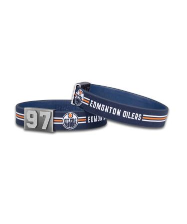 Brayce Edmonton Oilers bracelet with your jersey number 00-99 i ice hockey PUR with the NHL DRAISAITL Team Trikot on the wrist.