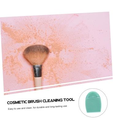 Premium Silicone Makeup Brush Cleaner - Effective Cosmetic Cleaning Tool Egg Design Pad 7.5x5.0x2.5CM Green - Ideal for All Makeup Brushes - Buy Online on GoSupps.com