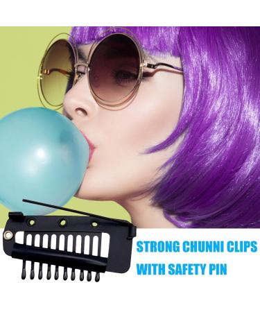 4 Pack Hair Extension Clamps - Metal Wigs Clinging Snaps 10 Teeth Comb Brackets for Women's Hair Extensions in 3 Colors - Buy Online on GoSupps.com