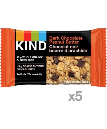 KIND Healthy Grains Bars Peanut Butter Dark Chocolate Gluten Free 35 Grams 5 Count - Buy Online on GoSupps.com