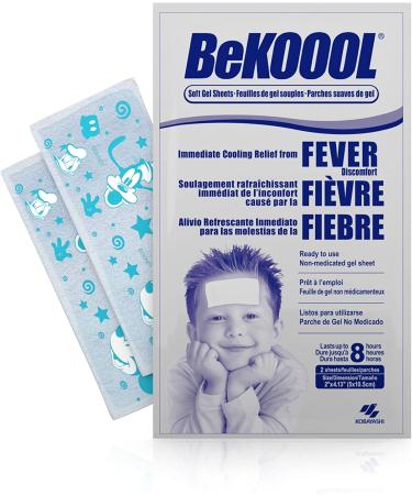 BeKoool Kids Soft Cooling Gel Sheets 4-Count - Soothing White Gel Pads (00101) - Buy Online on GoSupps.com