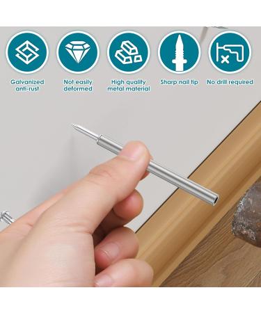 Seamless Nail 200 Pieces Double-Headed Nails Nail for Skirting Boards without Marks Invisible Safety Screws with Double Head Nails with 2 Nail-Specific Sleeve Tools - Buy Online on GoSupps.com