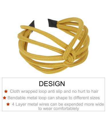 Lawie 6 Pack Wide Hard Headbands in Black, Red, Yellow, and Green - Elastic Stretchy Hairbands for Women - Cloth Fabric Covered Hair Clasps - Headwrap Accessories - Buy Online on GoSupps.com