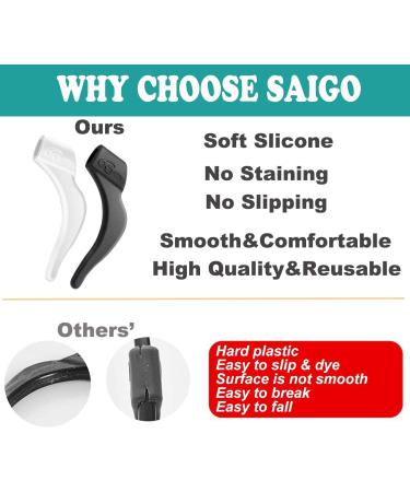 10 Pairs Anti-Slip Glasses Ear Grips - Soft Silicone Holders for Secure Fit | Black Masking Bracket for Eyewear - Buy Online on GoSupps.com