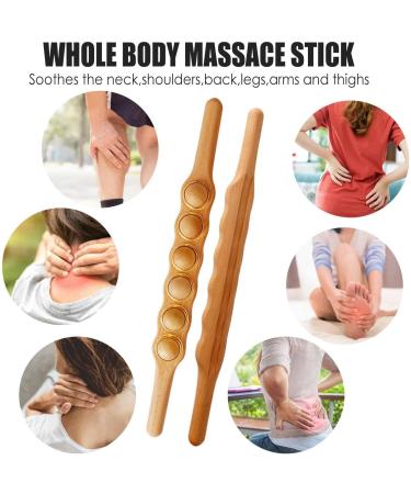 Qarido Rollstab | Smooth Exercise Scooter | Double-Sided Muscle Stick with 6 Spinning Rollers | Nutchproof Gua Sha Slip Fest Handle for Arms & Feet | International Shipping Available - Buy Online on GoSupps.com