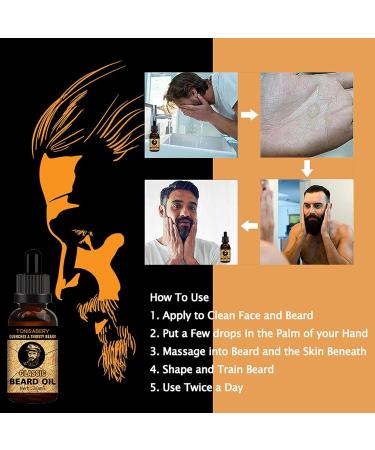 Lencyotool Men's Beard Oil & Growth Balm | Softens & Strengthens Beard | Essential Leave-in Conditioner - 30ml - Buy Online on GoSupps.com