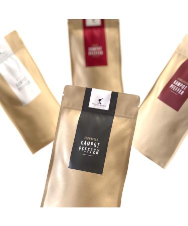 Hennes Finest Kampot Pepper Black - 100g Coarse Whole Black Peppercorns for Mills | Premium Kampot Pepper - Buy Online on GoSupps.com