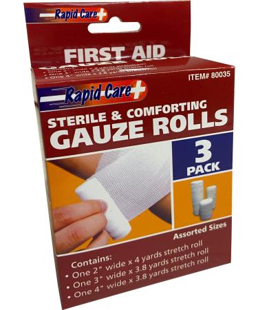 Kole Imports BI842 Sterile Gauze Rolls Set
