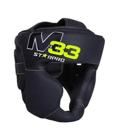 Starpro M33 boxing head protection - boxing helmet with facial protection - for boxing sports kickboxing MMA Krav Maga and Muay Thai - Men & Women - with 180 View and good welding m black - Buy Online on GoSupps.com