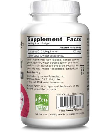 Buy Jarrow Formulas Q-absorb Co-Q10 100mg Antioxidant Support for Energy & Heart Health | 120 Softgels International Shipping Available - Buy Online on GoSupps.com
