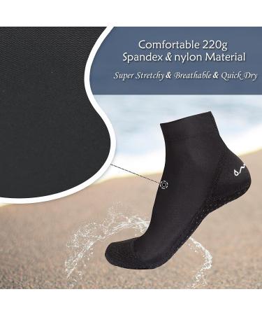 OMGear Water Socks Beach Sand Volleyball Wetsuit Fin Booties Aqua Shoes - Black Medium - Buy Online on GoSupps.com