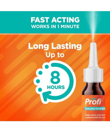 Profi Everyday Nasal Spray - Helps Defend Against Airborne Germs and Allergies, Lasts Up to 8 Hours, Advanced Nasal Spray for Air Travel, Work, Conferences & Indoor Gatherings - 90 Sprays, 0.36 FL OZ Pack of 1 - Buy Online on GoSupps.com