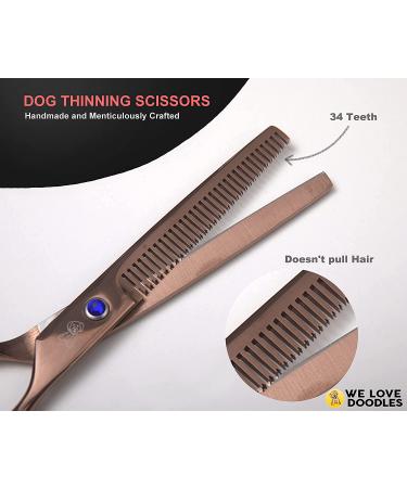 We Love Doodles Dog Grooming Scissors Kit - Curved & Thinning Shears for Goldendoodles - Buy Online on GoSupps.com