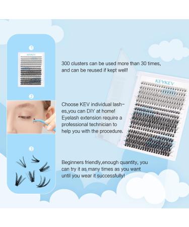 300 Pcs Cluster Lash Kit 20D+40D+50D - DIY Lash Extensions for Natural Volume Look - Easy to Apply Thin Band - C-Mix 9-16mm - Buy Online on GoSupps.com