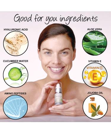 Deluvia Daily Under Eye Gel - Reduce Puffiness Wrinkles Fine Lines - Organic Aloe Vitamin E Hyaluronic Acid - Firming Moisturizer - Buy Online on GoSupps.com