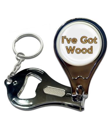 BadgeBeast.co.uk I've Got Wood - Key Ring Bottle Opener and Nail Clipper