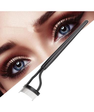 Natudeco Eyelash Comb Eyelash Comb Separator Stainless Steel Curved Design Steel Needle Eyelash Comb for Easy Smoothen Eyelashes - Buy Online on GoSupps.com