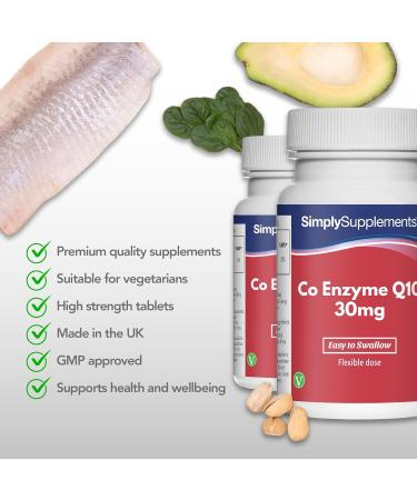Coenzyme Q10 30mg - 120 Vegan Tablets | 4-Month Supply | SimplySupplements - Buy Online on GoSupps.com