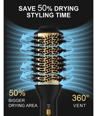LANDOT Hair Blow Dryer Brush and Volumizer - Hot Air Brush for Drying, Straightening, and Volumizing - Buy Online on GoSupps.com