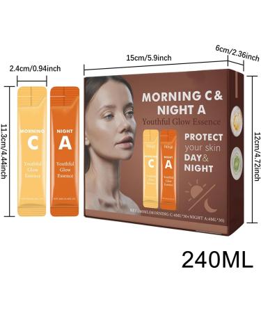 Morning C and Night Double Skin Beauty Essence | Anti-Aging and Skin Brightening Serum | Vitamin C Facial Serum | Day & Night Serum Set for Face Skin Care - Buy Online on GoSupps.com