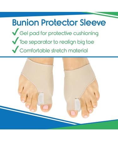 ViveSole Bunion Corrector for Women - Relief Kit (11 Pcs) - Hammer Toe & Foot Pain Protector Sleeve - Orthopedic Spacer Brace Guard - Hallux Valgus Splint Joint Straightener & Separator Treatment - Buy Online on GoSupps.com