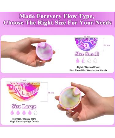 Buy Reusable Menstrual Discs - 2 Pack Medical Silicone Cups Size M+L Eco-Friendly Alternative to Tampons - Includes Storage Bag - Buy Online on GoSupps.com