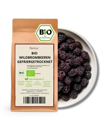 250g freeze-dried organic wild blackberries - crunchy and fruity organic dried blackberries no additives - in biodegradable packaging