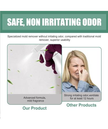 KOAHDE Bathroom Mould and Mildew Cleaner Mould Removal Foam Spray Cleaner Mould Foam Spray Wall Tiles Bathroom Cleaning Spray Removes Mouldy Stains From Walls Professional Anti Mould Spray 60ML 1PC - Buy Online on GoSupps.com