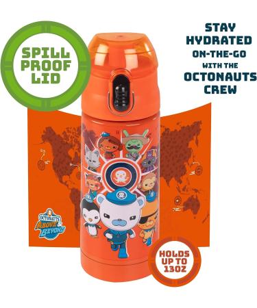 Octonauts Above & Beyond Orange Stainless Steel 13oz Insulated Water Bottle for Kids | Spill-Proof & Reusable - Travel & School Essential - Buy Online on GoSupps.com