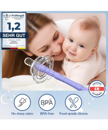 Okonkn Bite Tube Baby Set - 5 BPA-Free Silicone Dental Aids & Teething Rings for Boys & Girls 3+ Months - Safe Baby Accessories - Buy Online on GoSupps.com