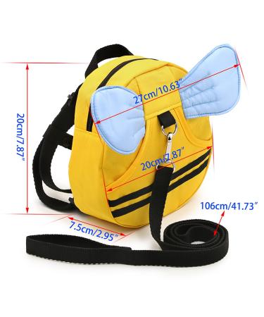 Hipiwe Baby Walking Safety Harness Reins - Kid Toddler Strap Backpack with Leash Bee Backpack for Child Safety - Buy Online on GoSupps.com