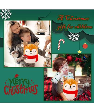 Christmas Elk Stuffed Animal Plush Pillow - Cute Soft Toy for Kids - Perfect Gift for Christmas & Birthdays - Decorative Pillow for Sofa & Bedroom - Buy Online on GoSupps.com