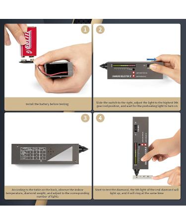 Diamond Tester Pen - High Accuracy Professional Jeweler Tool for Novice and Expert - Portable Thermal Conductivity Meter - Matte Black - Buy Online on GoSupps.com