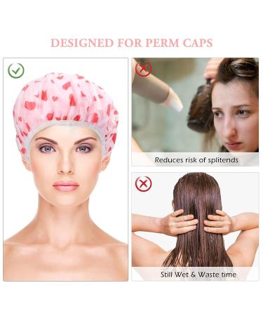 FRCOLOR Girl Beanie Shower Cap - Reusable Floral Printed Spa Cap for Girls - Elastic Double Wrap Protector for Beauty Bonnet - Salon Bathing Cap for Women - Pink, 29x29cm - Buy Online on GoSupps.com