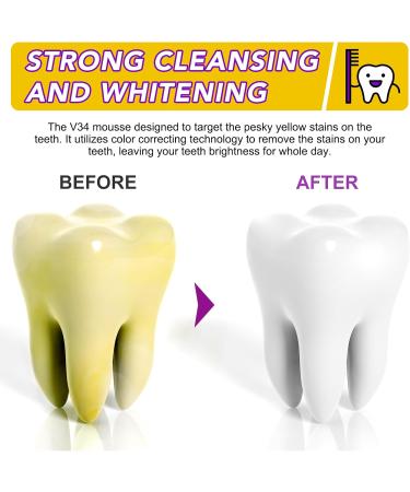 Teeth Whitening Toothpaste Mousse | Foaming Deep Clean & Tartar Removal | 60ml Oral Hygiene Foam - Buy Online on GoSupps.com