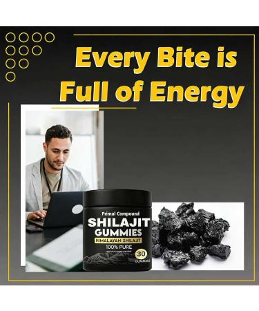 PRIMALHERBS Primal Compound Shilajit Gummies for Men - Energy Support 30 Gummies - Buy Online on GoSupps.com