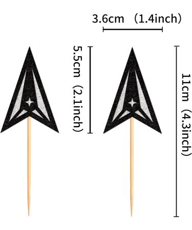 Ercadio 24 Pack Military Emblem Cupcake Toppers Silver Black Air Force Cupcake Picks Army Navy Cake Toppers Air Force Emblem Theme Retirement Birthday Party Cake Decorations Supplies Pattern 5 - Buy Online on GoSupps.com