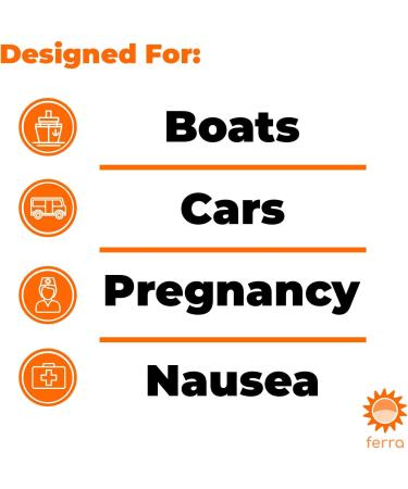 Ferra Motion Sickness Wristbands - Natural Acupressure Bands for Sea Sickness Morning Sickness & Nausea Relief | 2 Pairs for Vacation & Cruise Essentials - Buy Online on GoSupps.com