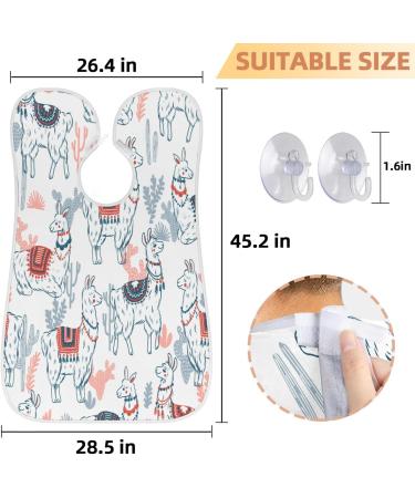 Beard Bib Apron for Men - Non-Stick Waterproof Hair Catcher & Grooming Cape with Funny Alpacas Design - Buy Online on GoSupps.com