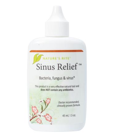 Natures Rite Sinus Relief   1.5 oz. (45 mL)   All-Natural Nasal Sinus Spray   Relief for Sinus Problems   Encourages a Healthy Sinus System   Easy-to-Use Portable Sinus Support   Made in USA