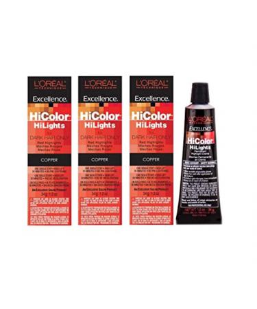 Loreal Excel Hicolor Hilights Copper 1.2oz (3 Pack) - Buy Online on GoSupps.com