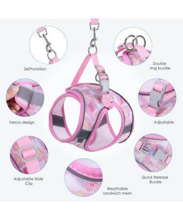 Buy BriFit Cat Dishes & Adjustable Harness - Reflective Stripes Pink XXS for Kittens & Small Dogs (4.41-61 lbs) - International Shipping Available - Buy Online on GoSupps.com