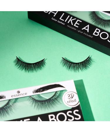 Essence Lash Like a Boss No. 04 False Lashes - Vegan Long-Lasting Defining & Volume-Giving - 3 Pack of Stunning Black Artificial Eyelashes for International Shipping - Buy Online on GoSupps.com