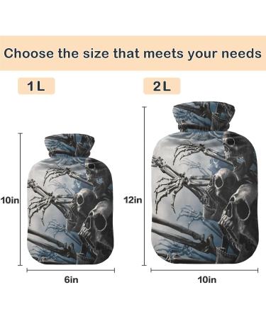 Naanle Skull Halloween Hot Water Bottle | 1L Hand & Foot Warmer | Pain Relief & Heat Therapy - Buy Online on GoSupps.com