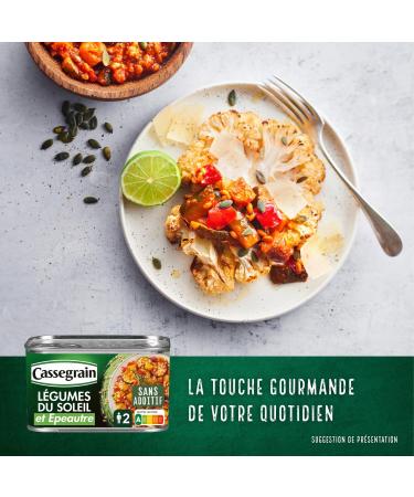 CASSEGRAIN - L gumes du Soleil & Epeautre - Huile d'Olive Vierge Extra 4 7% - Sans Additif - Nutri-Score A - Emballage 100% Recyclable - Bo te de Conserve de 375 g 375 g (lot de 1) - Buy Online on GoSupps.com