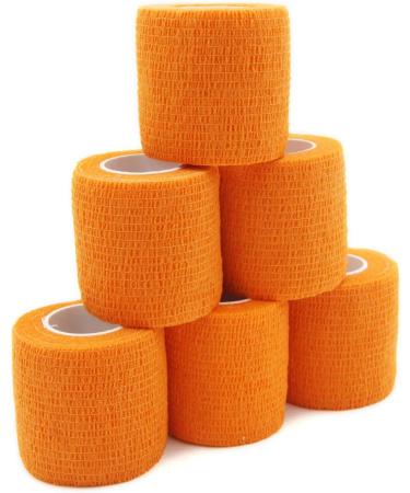 Buy Orange Cohesive Bandages - 2-Inch Self-Adherent First Aid Tape (Pack of 6) - Colorful & Durable Wraps for International Shipping - Buy Online on GoSupps.com